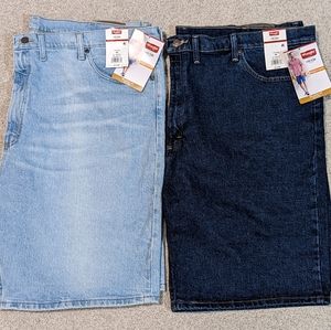 New, Lot of 2 Men's Wrangler Jean Shorts size 48